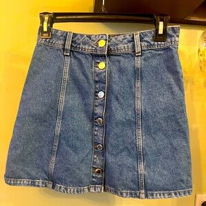 Denim Button Up Skirt